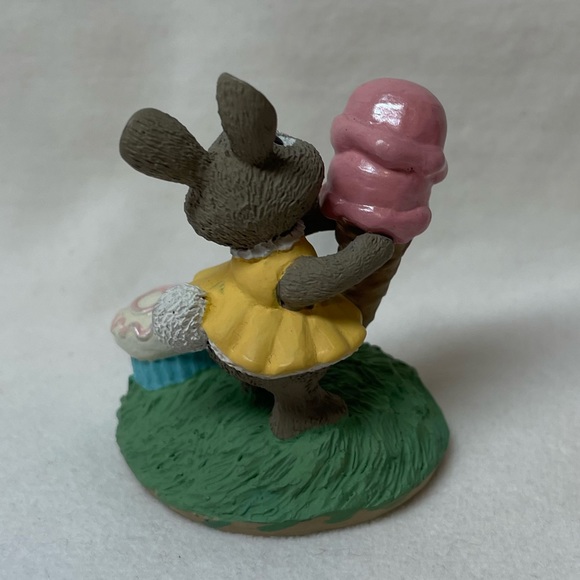 Bunny With Ice Cream Tender Touches Figurine - Picture 2 of 7